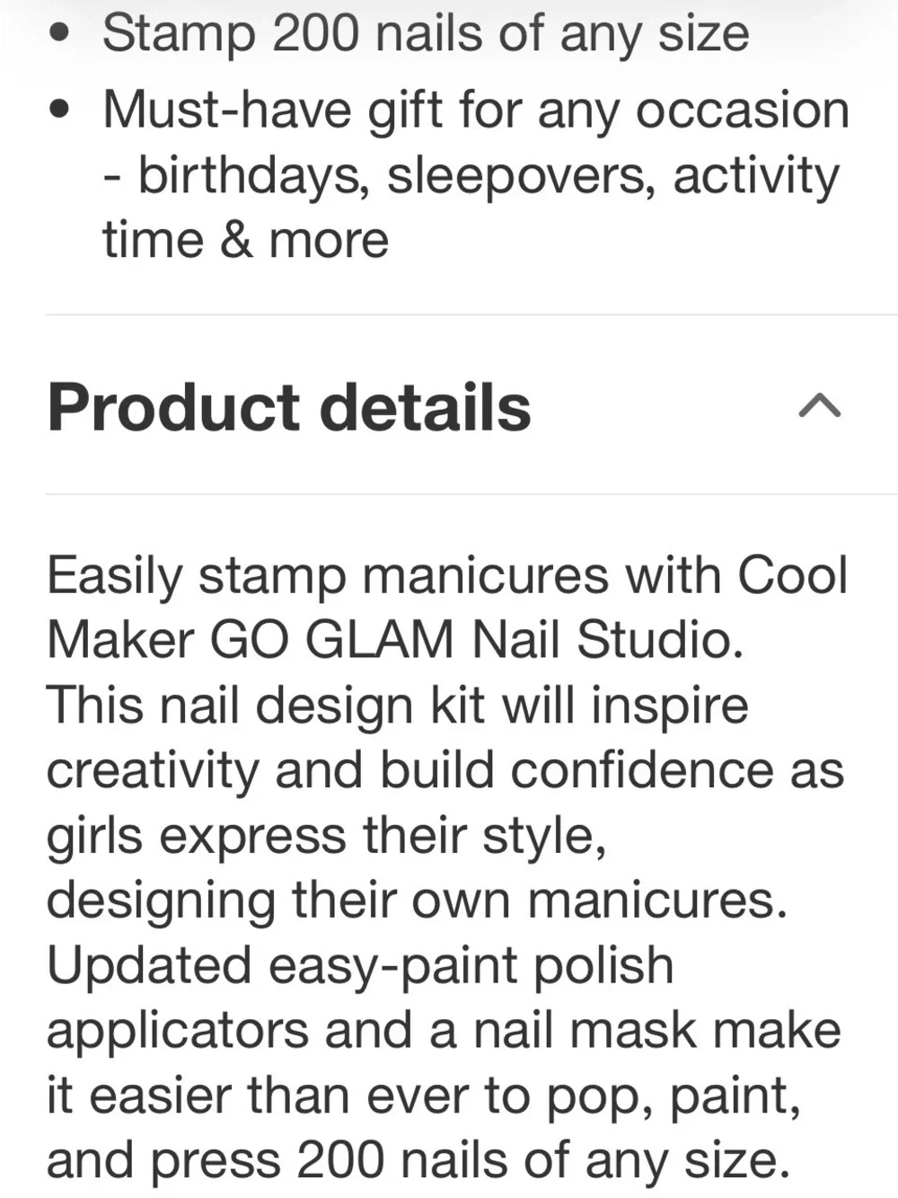 Go Glam Nail Studio Kids Nail Stamper - new 7+ years old